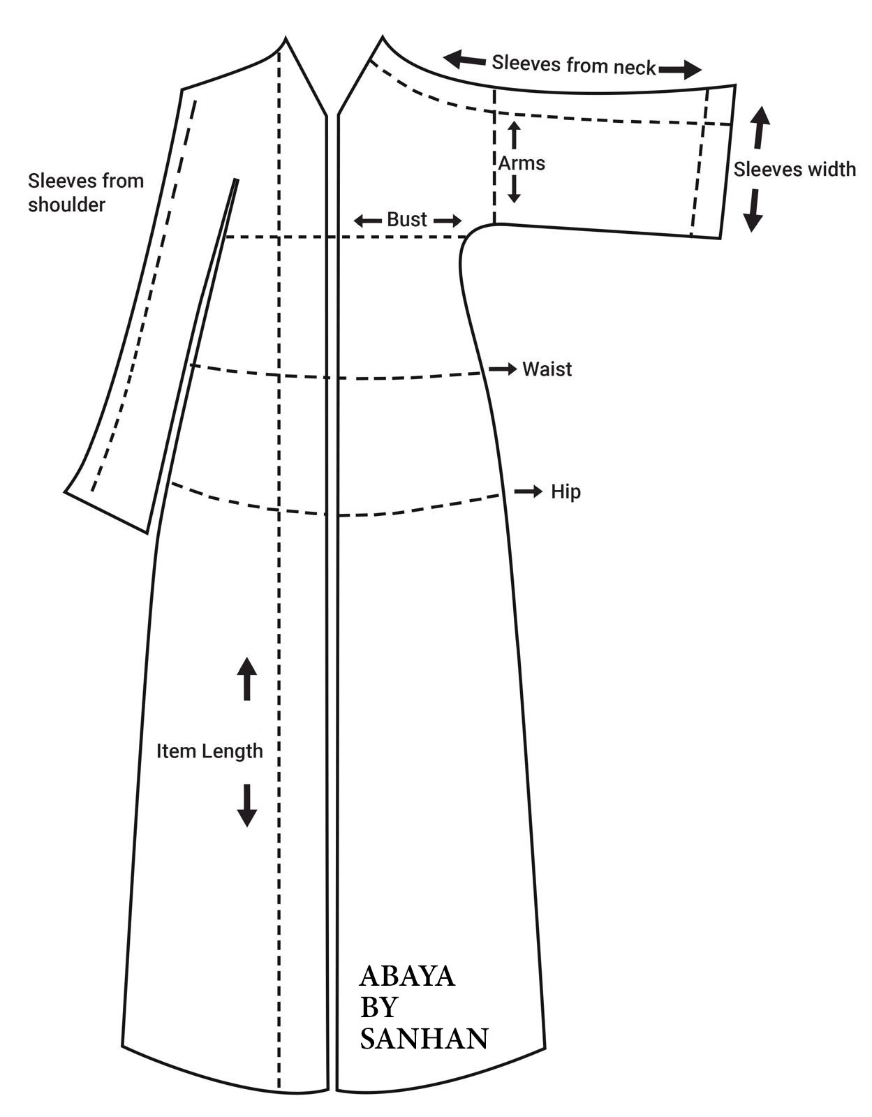 pleated-abaya-sizing-chart